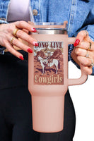 Pink Western Cowgirls Graphic 304 Stainless Double Insulated Cup 40oz