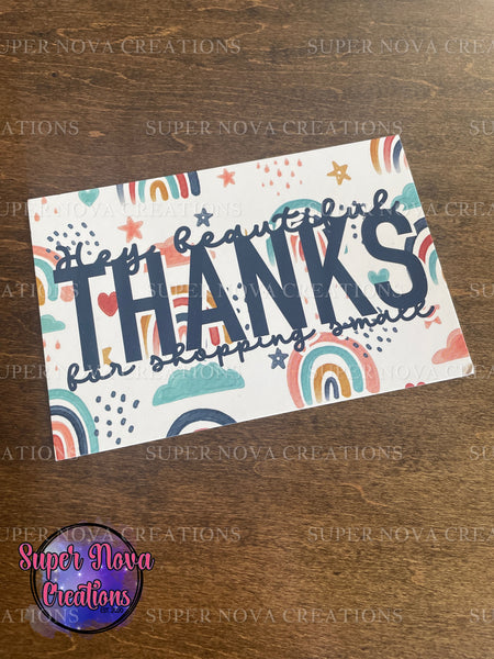 #1 Hey Beautiful Thanks for Shopping Small Cards
