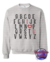 Valentine’s Teacher Sweatshirts Made To Order