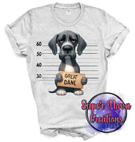A - G Dog Breed Mugshots T-Shirts Made To Order