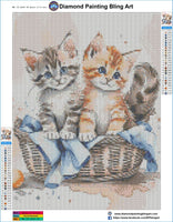 Basket of Kittens - Diamond Painting Bling Art