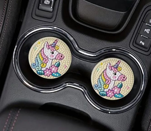 Car Coasters- Unicorn - Diamond Painting Bling Art