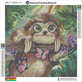 Hanging Around Sloth - Diamond Painting Bling Art