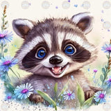 Smiling Raccoon - Diamond Painting Bling Art