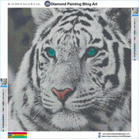 Stunning White Tiger - Diamond Painting Bling Art