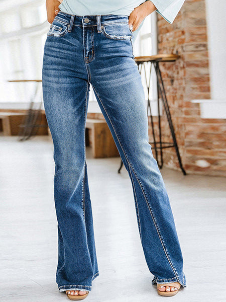 Cat's Whiskers Bootcut Jeans with Pockets