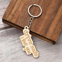 Letter Wooden Key Chain