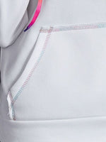 Contrast Stitching Drawstring Raglan Sleeve Hoodie