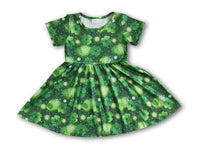 Pre Order -  Green Shamrock Dress Girls Outfit