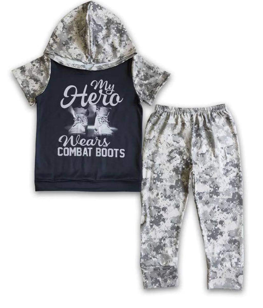 Pre Order - My Hero Wears Combat Boots Boys Outfit