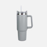 Stainless Steel Tumbler with Handle and Straw