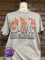 Gnome One Fights Alone MS Awareness T-shirt