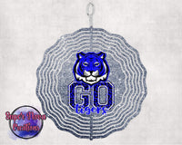 Blue Go Tigers Wind Spinners