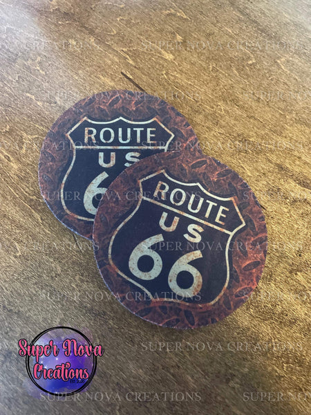 Route US 66 Black Coasters