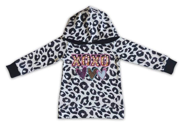 Pre Order - Black Leopard Heart Sweatshirt