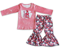 Pre Order - Pink Love Gnome Bell Bottom Outfit