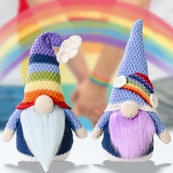Two-Piece Rainbow Stripe Gnomes