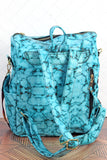 BLUE MARBLE CITY BACKPACK TOTE