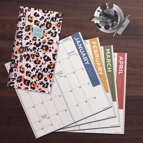Animal Pink Print 2-Year Small Monthly Planner